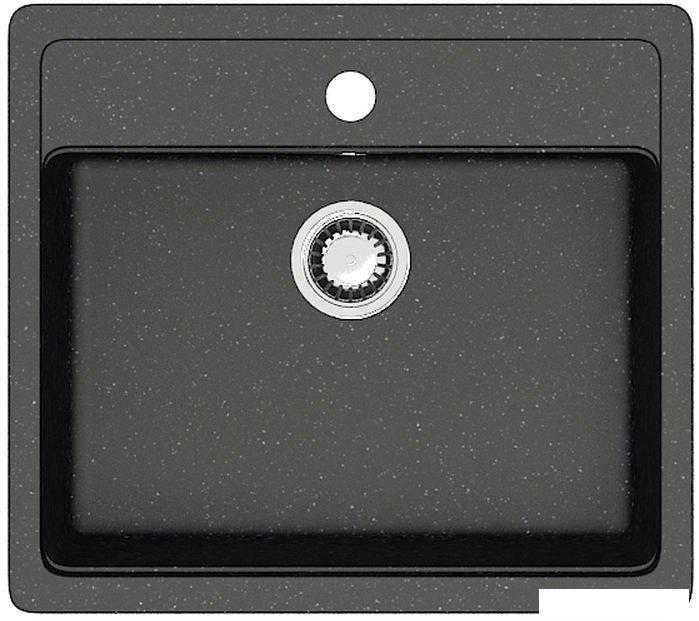 Кухонная мойка Berge BR-5750 + смеситель AM.PM Like Like F8005022 (черный)- фото2