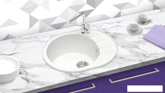 Кухонная мойка Berge BR-6201 (белый матовый)- фото2