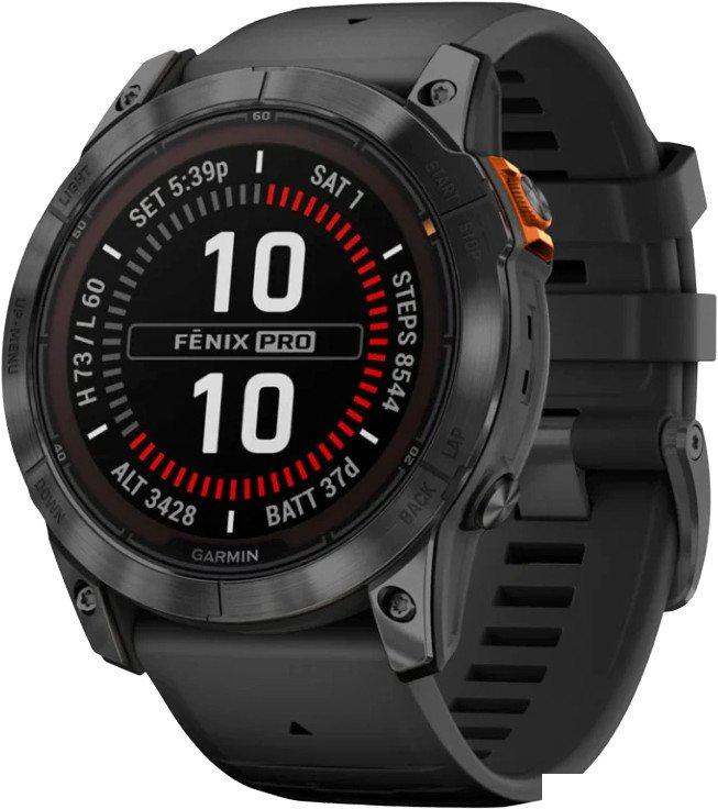 Умные часы Garmin Fenix 7X Pro Solar (сланцево-серый/черный)