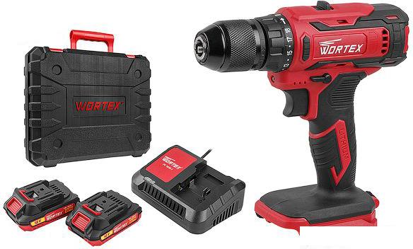 Дрель-шуруповерт Wortex BD 1820-1 Li 0329209 (с 2-мя АКБ, кейс)