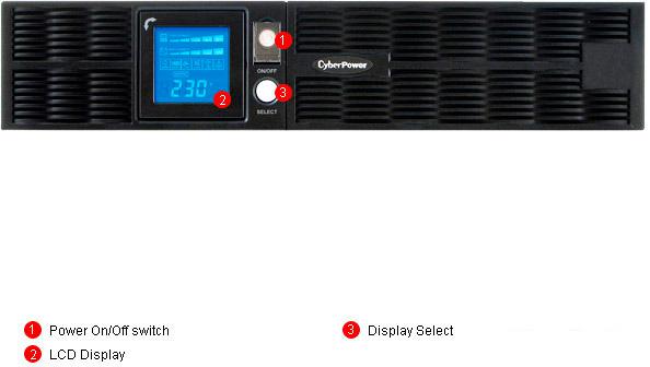 Источник бесперебойного питания CyberPower PR1000 LCD 2U (PR1000ELCDRT2U)- фото3