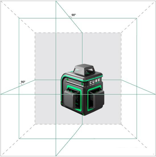 Лазерный нивелир ADA Instruments Cube 3-360 Green Home Edition А00566- фото3