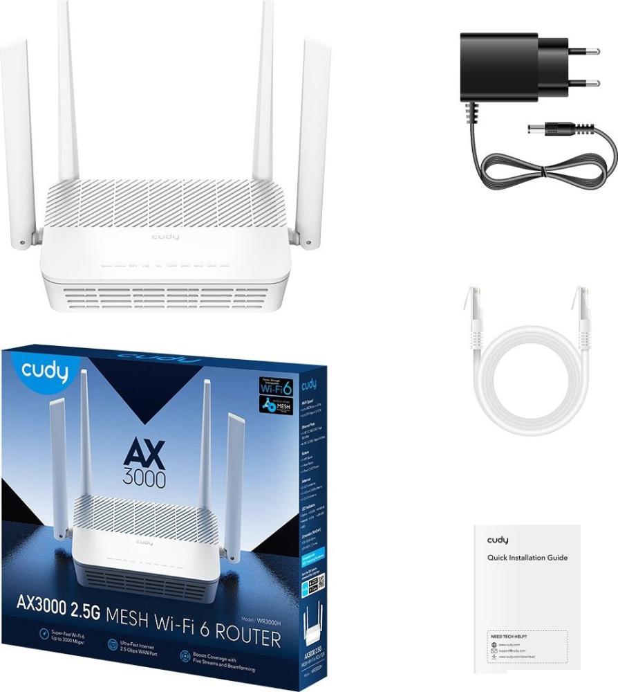 Wi-Fi роутер Cudy WR3000H 1.0- фото3