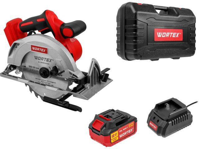 Дисковая (циркулярная) пила Wortex CCS 1819-1 1329533 (с 1-м АКБ, кейс)- фото