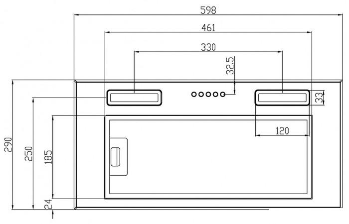 Кухонная вытяжка Schtoff Elemento 60 (черный)- фото2