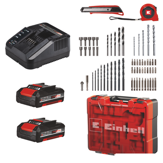 Ударная дрель-шуруповерт Einhell TE-CD 18/40 Li BL 4513995 (с 2-мя АКБ, кейс)- фото3