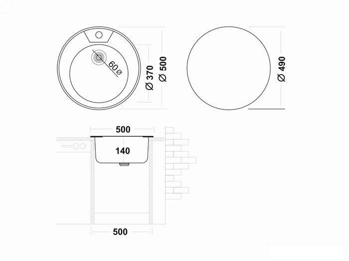 Кухонная мойка Ukinox FAD500 GT6K 0C- фото2