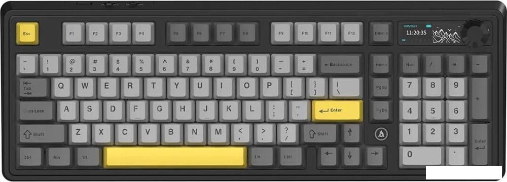 Клавиатура Ajazz AK980 V2 (черный/серый/желтый, Ajazz Gift)