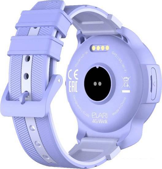 Детские умные часы Elari KidPhone 4G Wink (сиреневый)- фото4