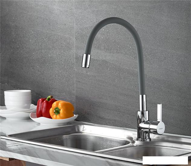 Смеситель Ledeme H98 L4898-9 (серый/хром)- фото2