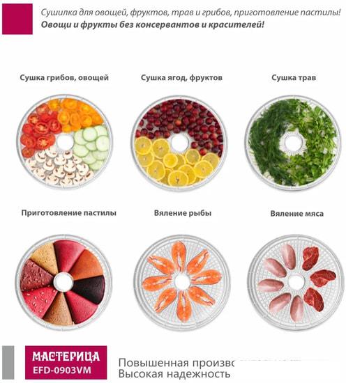 Сушилка для овощей и фруктов Мастерица EFD-0903VM- фото4