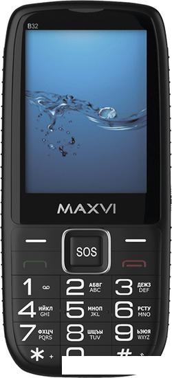 Кнопочный телефон Maxvi B32 (черный)- фото4