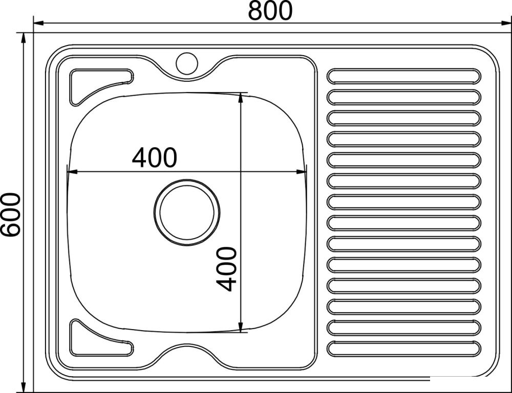 Кухонная мойка Mixline L 555234 (с сифоном)- фото2