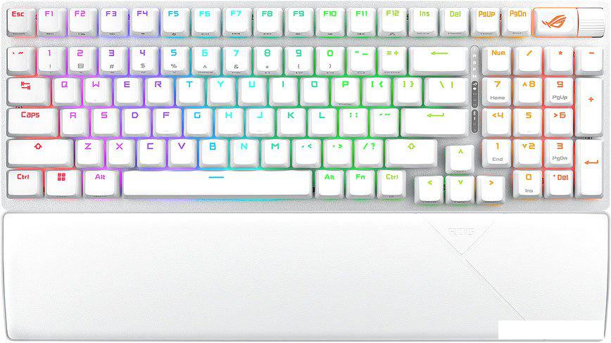 Клавиатура ASUS ROG Strix Scope II 96 Wireless Moonlight White (NX Snow)- фото