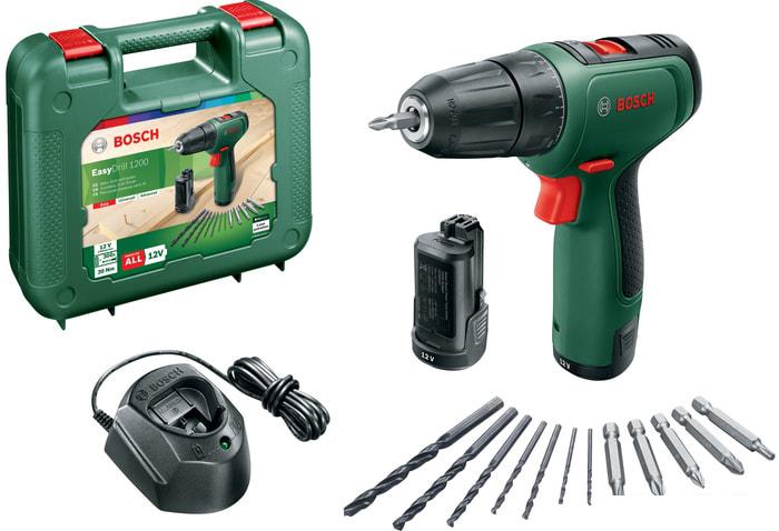 Дрель-шуруповерт Bosch EasyDrill 1200 06039D3007 (с 2-мя АКБ, кейс)- фото
