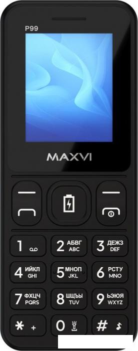 Кнопочный телефон Maxvi P99 (черный)- фото2