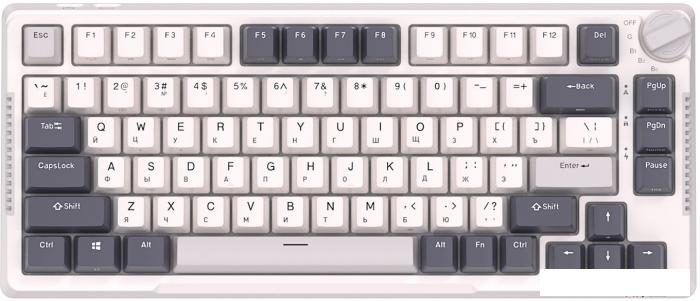 Клавиатура Royal Kludge RK-H81 RGB (белый, RK Brown)- фото2