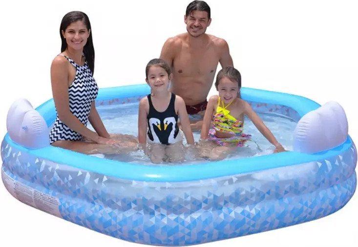 Надувной бассейн Jilong Giant Hexagon Family Pool 57161 (223x211x58)- фото3