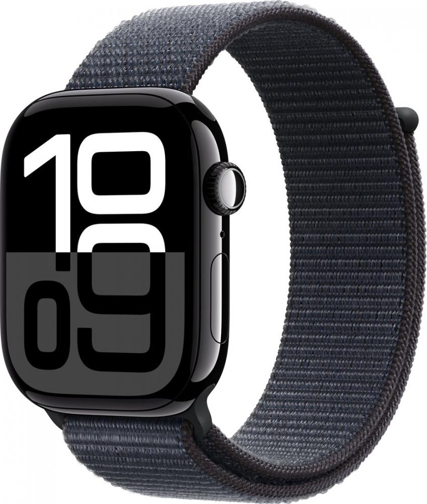 Умные часы Apple Watch Series 10 46 мм (алюминиевый корпус, черный/темно-серый, нейлоновый ремешок)- фото