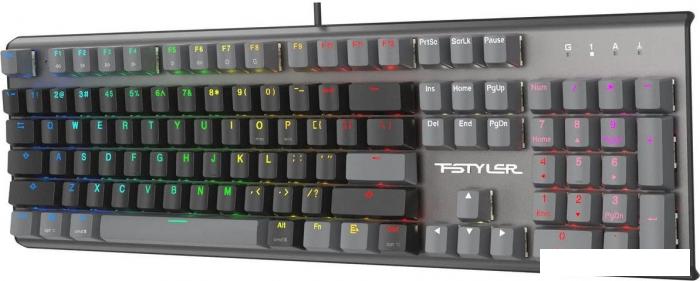 Клавиатура A4Tech Fstyler FS100 Neon (серый/черный)- фото4