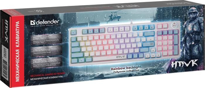 Клавиатура Defender Hawk GK-418 (белый, Outemu Red)- фото3
