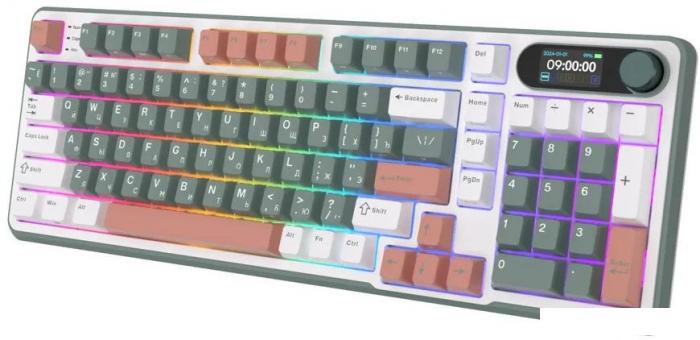 Клавиатура Royal Kludge RK-S98 RGB Camping (RK Brown)- фото3