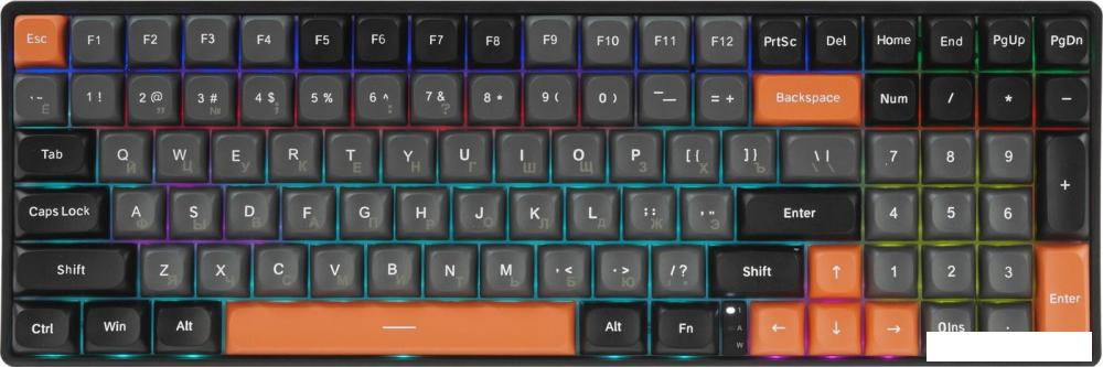 Клавиатура AULA S100 (черный/серый/оранжевый, Blue Switch)