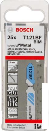 Набор пильных полотен Bosch T121BF 2608636703 (25 шт)- фото