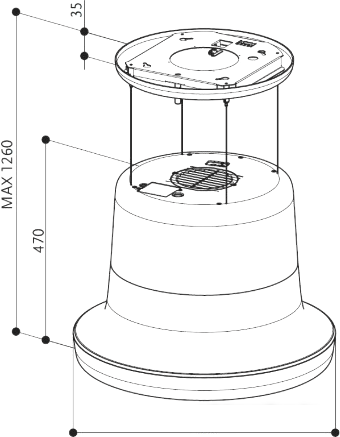Кухонная вытяжка Faber Glow Plus WH 345.0541.008- фото4