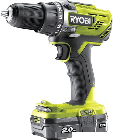 Дрель-шуруповерт Ryobi R18DD3-120S 5133003347 (с 1-м АКБ 2.0 Ah, сумка)- фото2