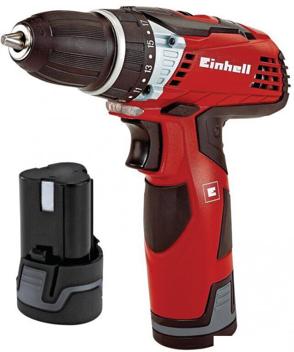Дрель-шуруповерт Einhell TE-CD 12 Li 4513619 (с 2-мя АКБ, кейс)- фото