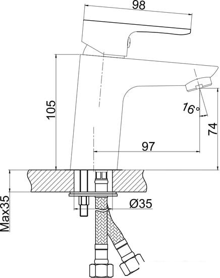 Смеситель Cersanit Cersania 63030- фото2