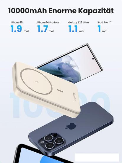 Внешний аккумулятор Ugreen PB561 10000mAh (бежевый)- фото3
