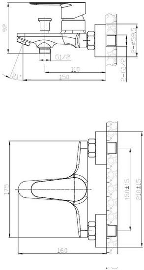 Смеситель Voda Snow SW 54 TW w/a- фото2