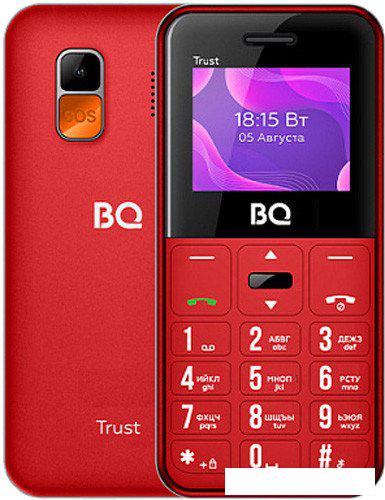Кнопочный телефон BQ BQ-1866 Trust (красный)- фото
