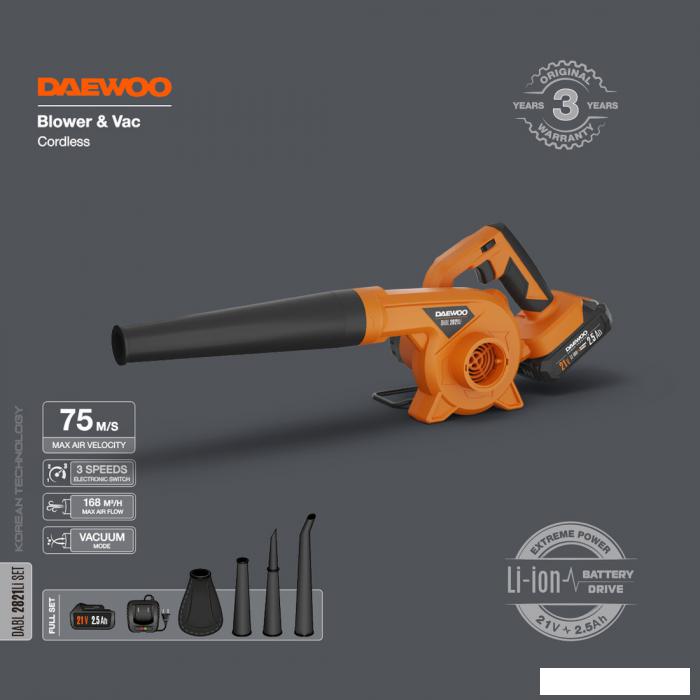 Ручная воздуходувка Daewoo Power DABL 2821Li Set (с 1-им АКБ)- фото2