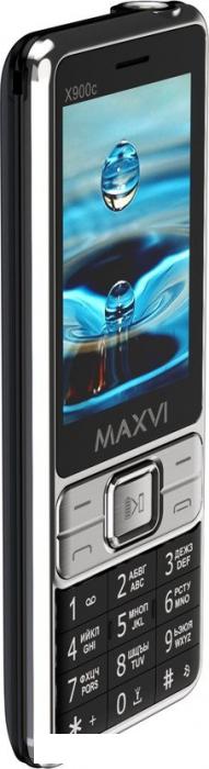 Кнопочный телефон Maxvi X900c (черный)- фото4