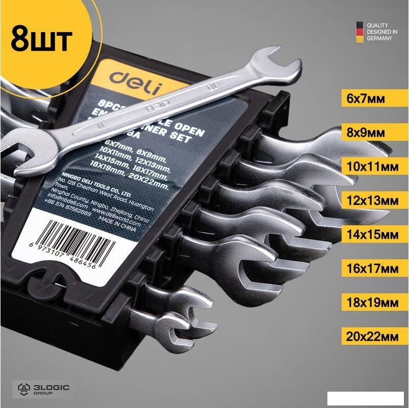 Набор ключей Deli DL160008A (8 предметов)- фото3