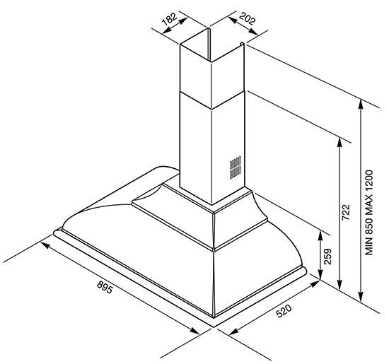 Кухонная вытяжка Smeg KC19POE- фото3