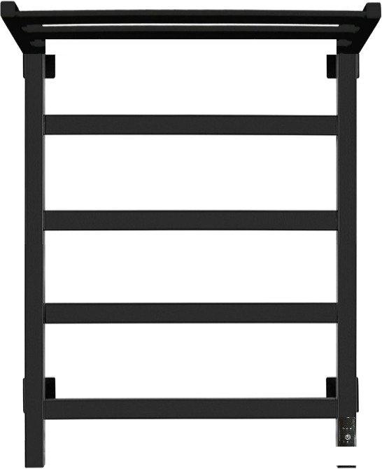 Полотенцесушитель Granula Квадро 50x60 с полкой (терморегулятор, черный матовый)