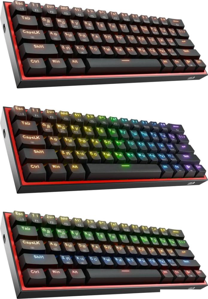 Клавиатура Redragon Fizz Pro (черный/красный)- фото4