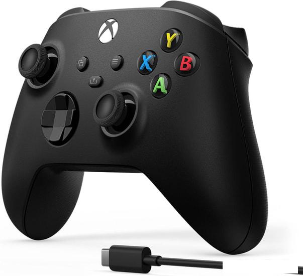 Геймпад Microsoft Xbox + USB-C кабель (черный)- фото2