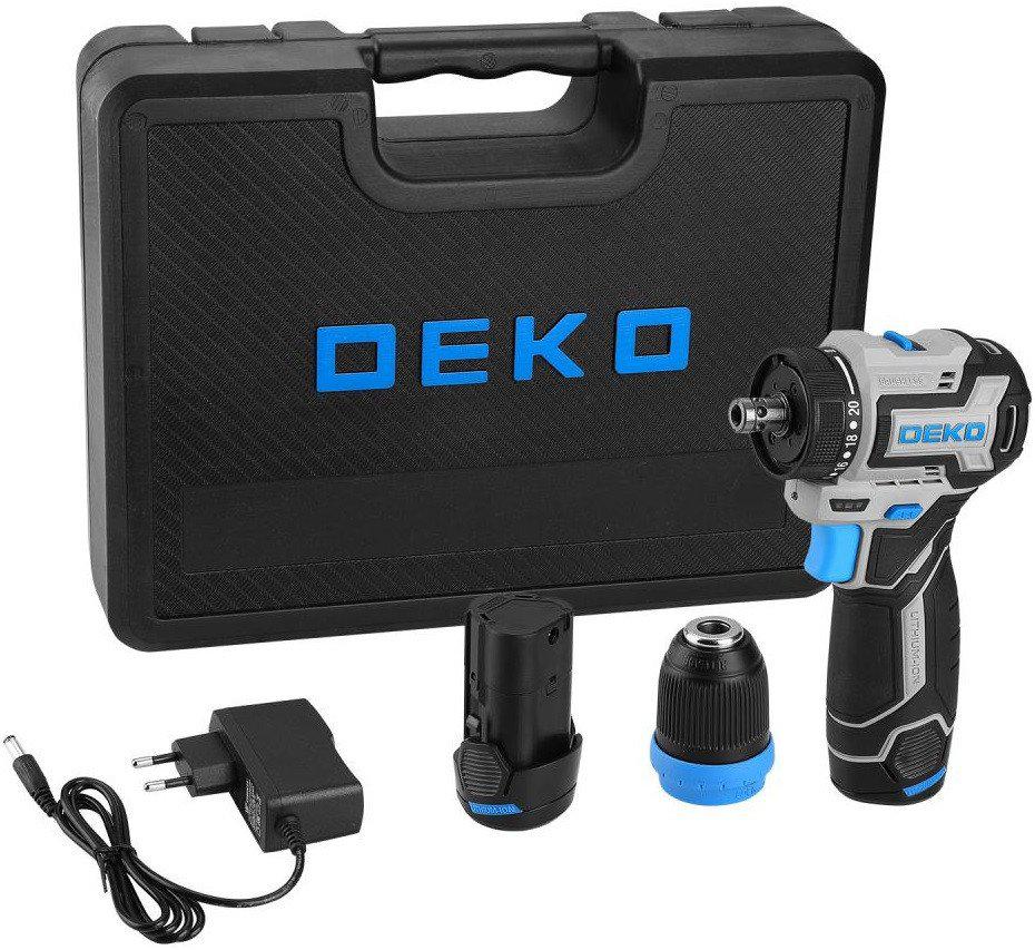 Дрель-шуруповерт Deko Loner 12V PRO 085-1122 (с 2-мя АКБ, кейс)- фото
