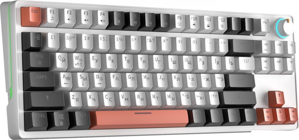 Клавиатура Cyberlynx ZA87 White Black Orange (TNT Yellow)- фото2