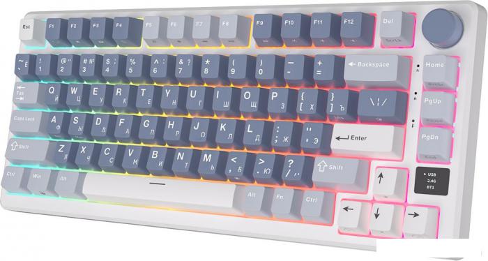 Клавиатура Royal Kludge RK-M75 RGB Ocean Blue (RK Brown)- фото3