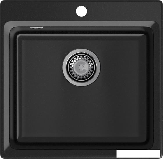 Кухонная мойка GranFest GF-LV-510 (черный)- фото