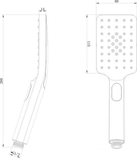 Душевая лейка Lemark LM8123BL- фото2