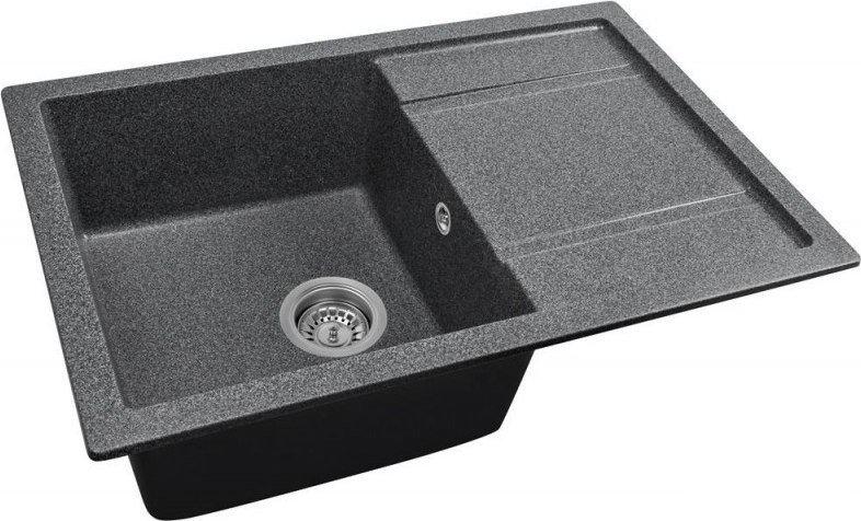 Кухонная мойка Saniteco Fama (графит с сифоном)- фото2