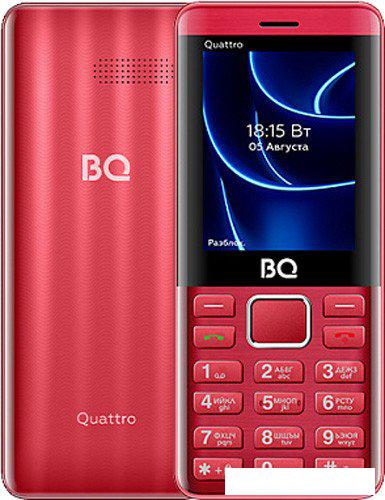 Кнопочный телефон BQ BQ-2453 Quattro (красный)