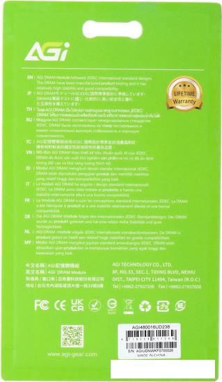 Оперативная память AGI UD238 16ГБ DDR5 4800 МГц AGI480016UD238- фото3